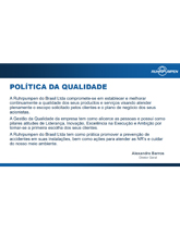 RP Brazil - Quality Policy(葡萄牙语)